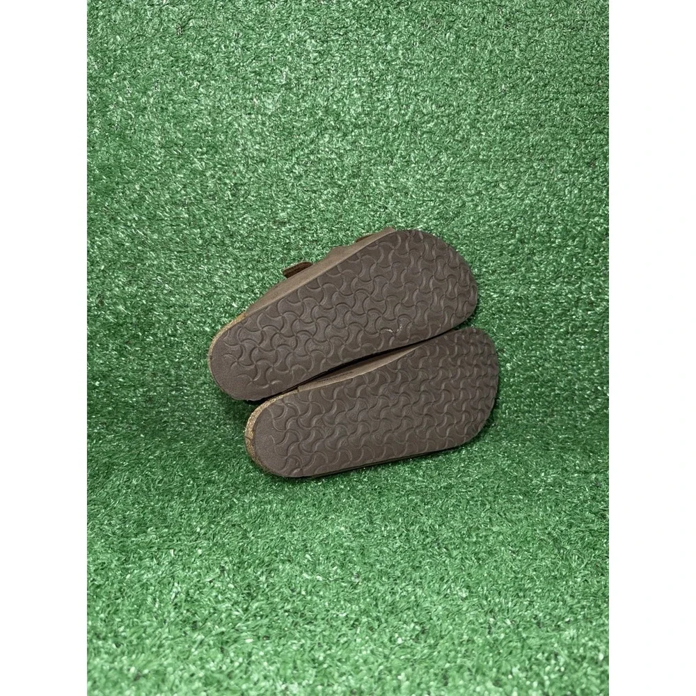 Birkenstock Sandals EU 32 Youth 1 US Arizona Brown Leather Buckle Casual Slides